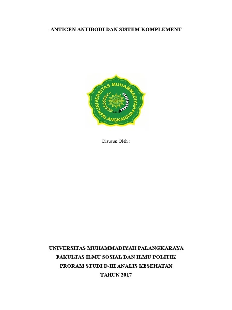 Makalah Antigen Antibodi Dan Sistem Komplement
