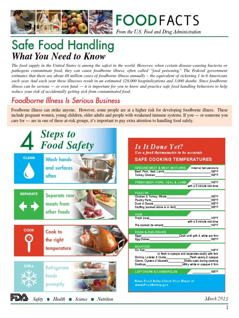 Safe Food Handling What You Need to Know Foodborne Illness Refrigerator