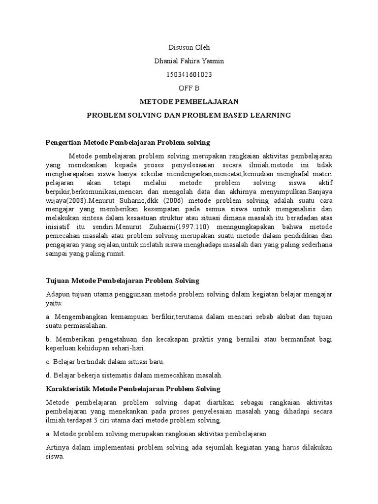 Perbedaan Problem Solving Dan Problem Based Learning Tips Membedakan