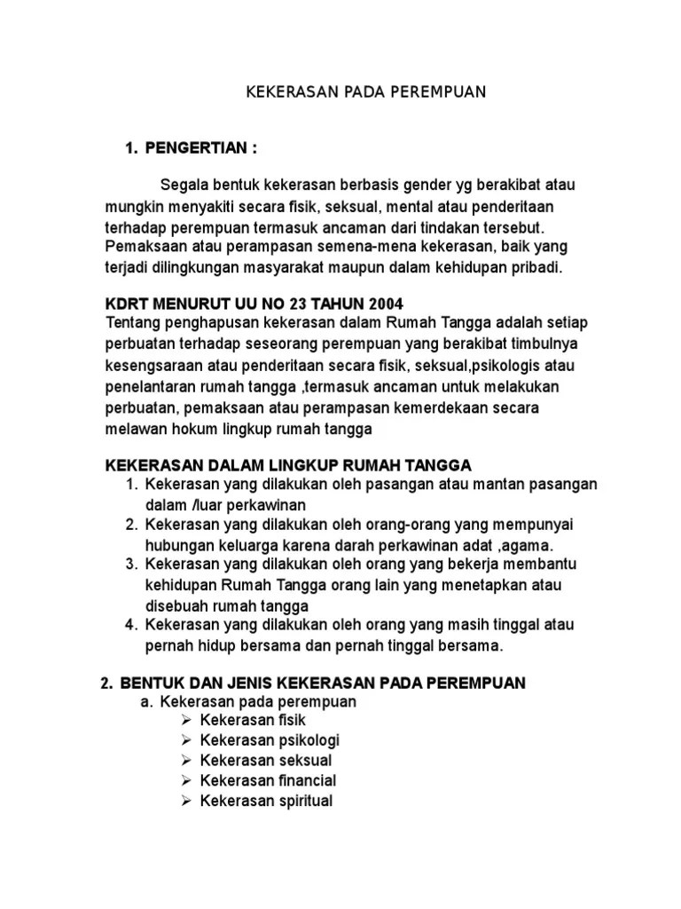 5. Kekerasan Pada Perempuan