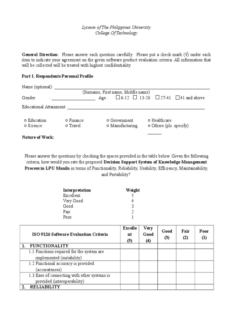 Thesis Capstone Evaluation Form 2017 Reliability Engineering Usability