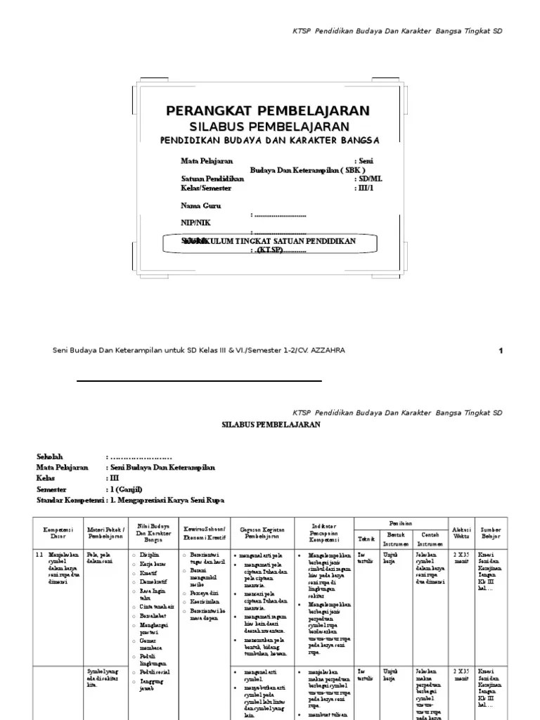 [3] Silabus Sbk Kelas 6