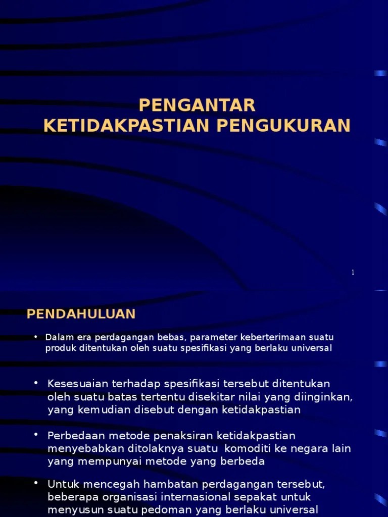 Ketidakpastian Pengukuran