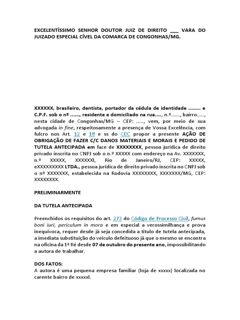Ação de Obrigação de Fazer Proteção ao Consumidor Julgamento