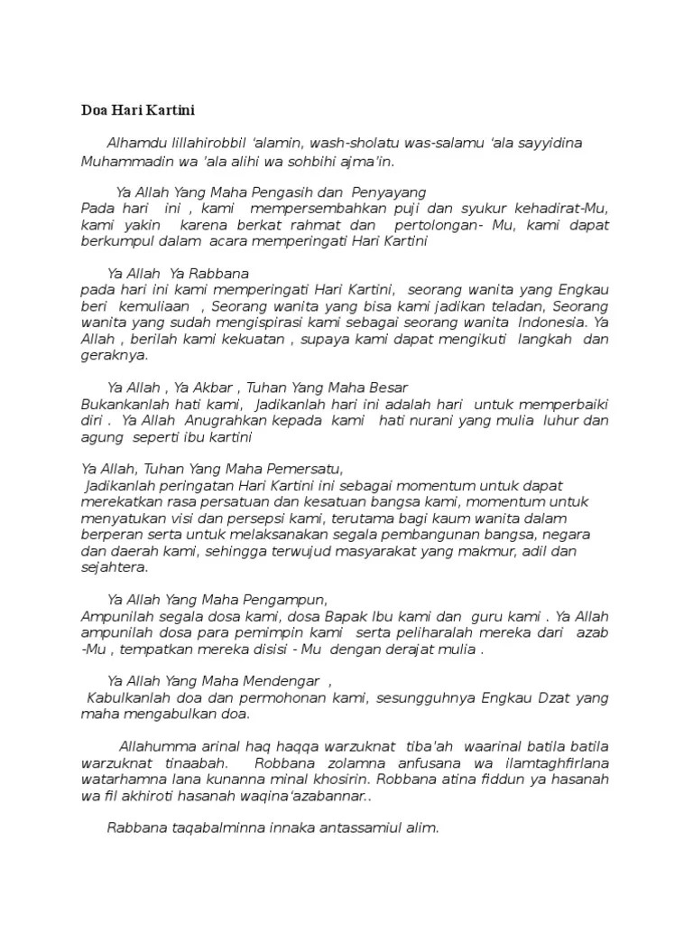 Doa Hari Kartini