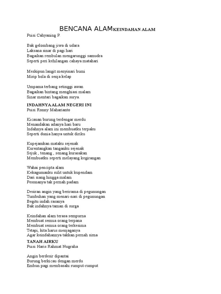 Bencana Alamkeindahan Alam