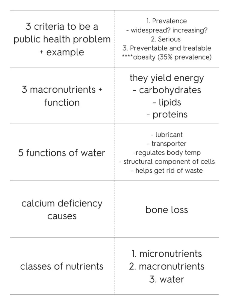 Print › Lecture 1 Nutrition Overview _ Quizlet Nutrients