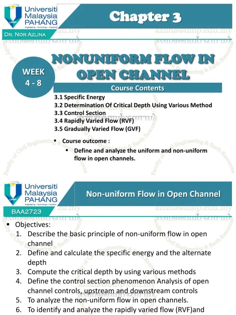 Chap 3_non Uniform Flow Std(Encrypted) | Civil Engineering | Soft Matter