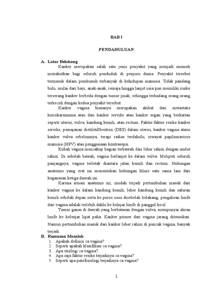 Asuhan Keperawatan Pada CA Vagina