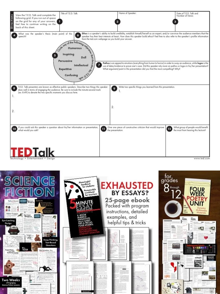 ted talks worksheet | Public Speaking | Semiotics