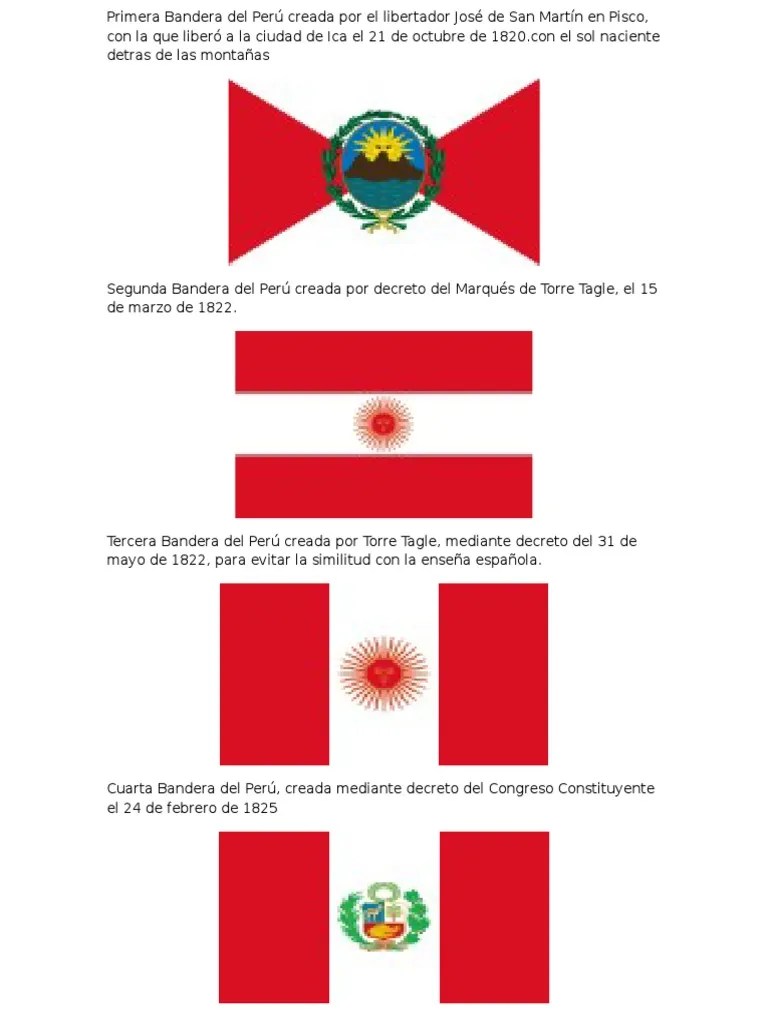 4 Banderas Del Peru Los símbolos Símbolos nacionales