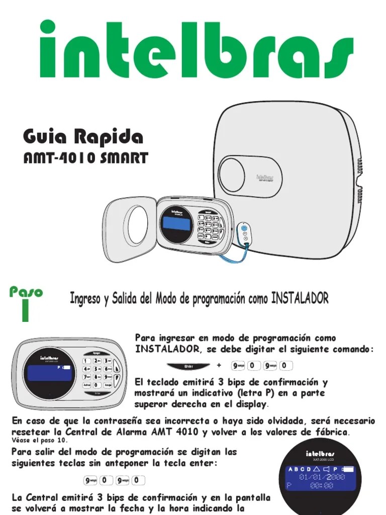 AMT 4010 PasosRapidos Contraseña Control remoto
