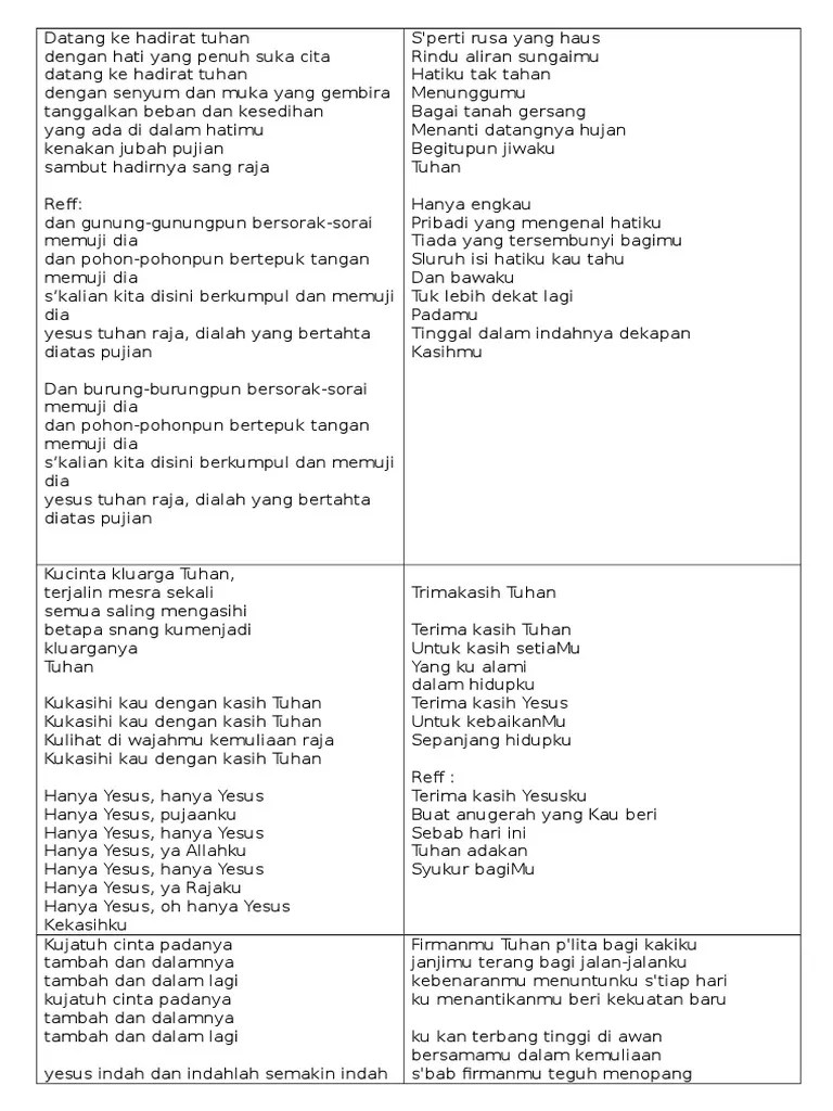 Datang Ke Hadirat Tuhan | PDF
