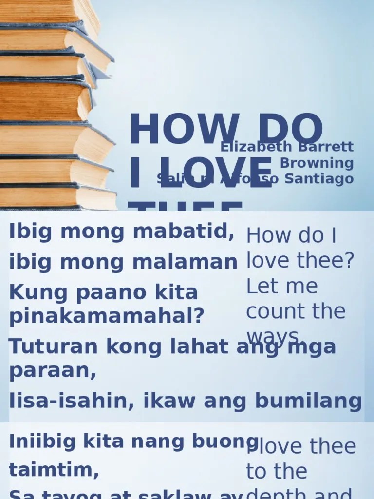 How Do I Love Thee PDF