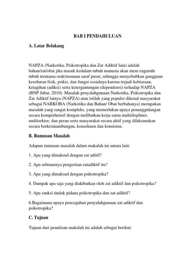Makalah Dampak Penyalahgunaan Zat Aditif Dan Adiktif Bagi Kesehatan Kita