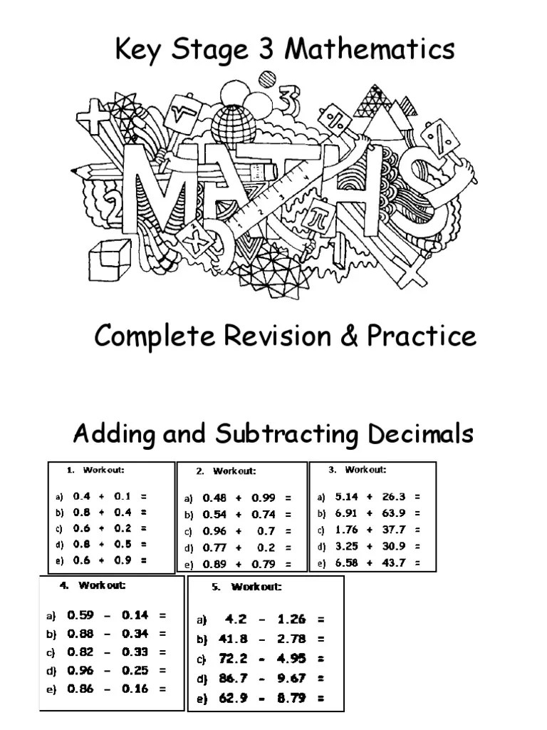 KS3 Maths Complete Revision Practice Worksheets Trigonometric