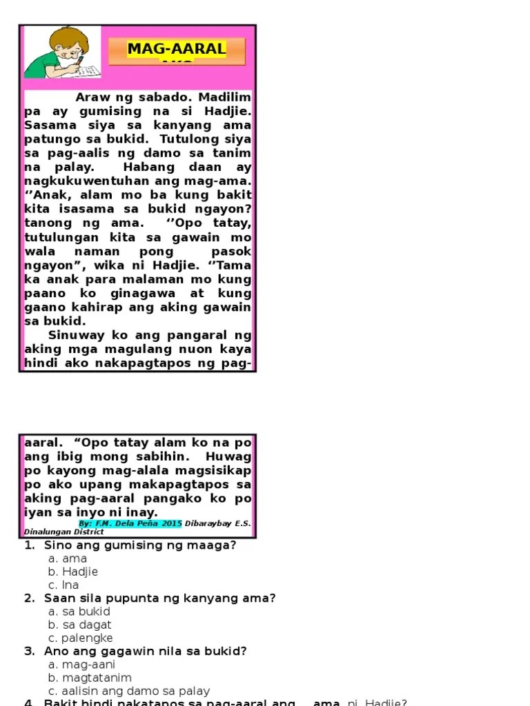 Localized Reading Materials in Filipino