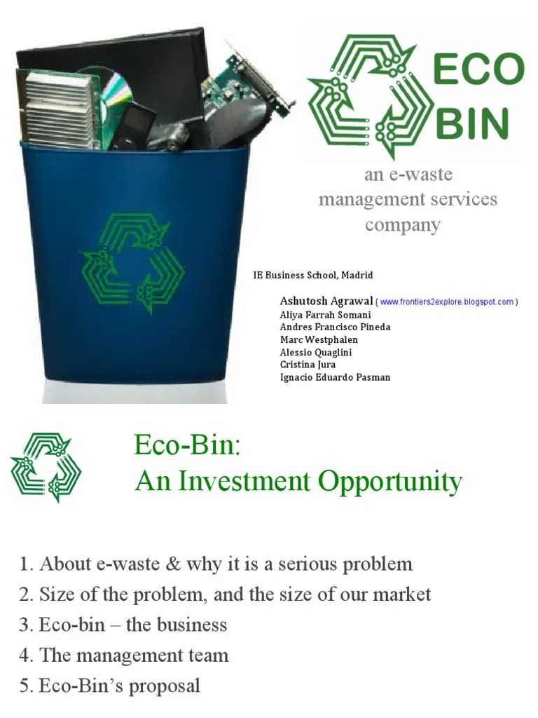 EWaste Recycling Business Plan Investing Business