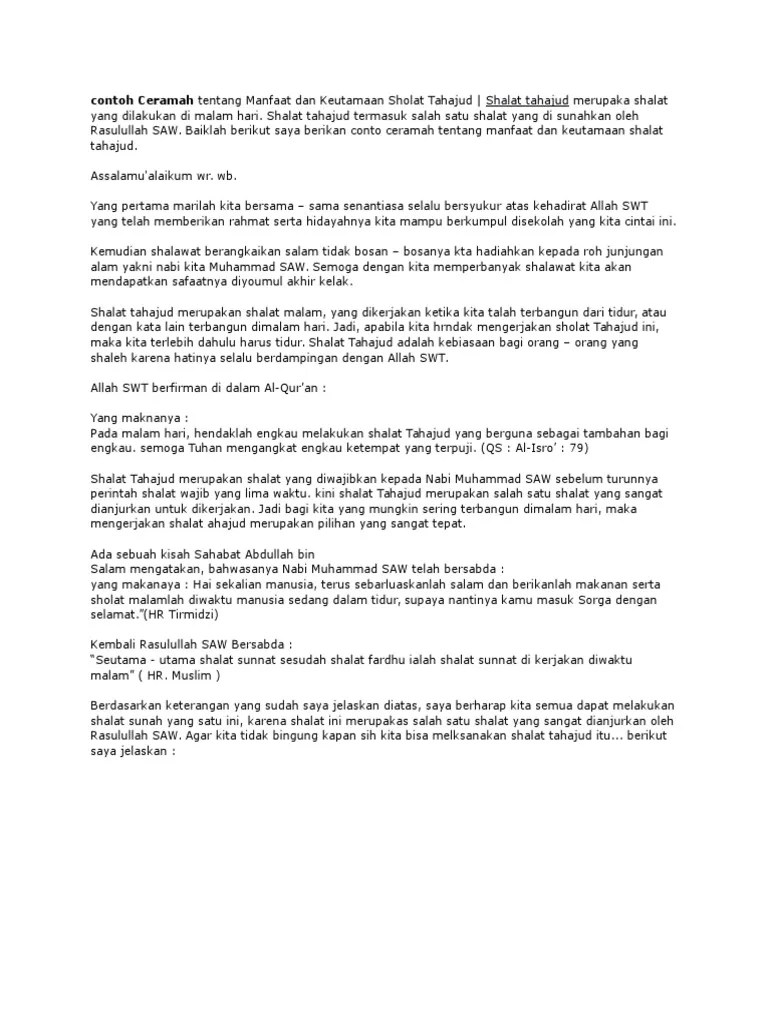 Contoh Ceramah | PDF