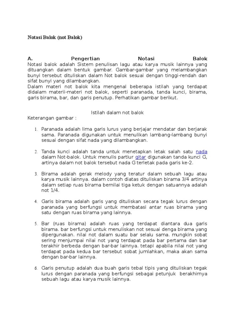 Jelaskan Bentuk Nilai Nada Dalam Notasi Angka Seputar Bentuk