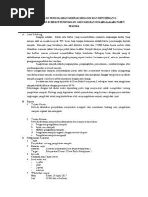 Laporan Penyuluhan Sampah | PDF