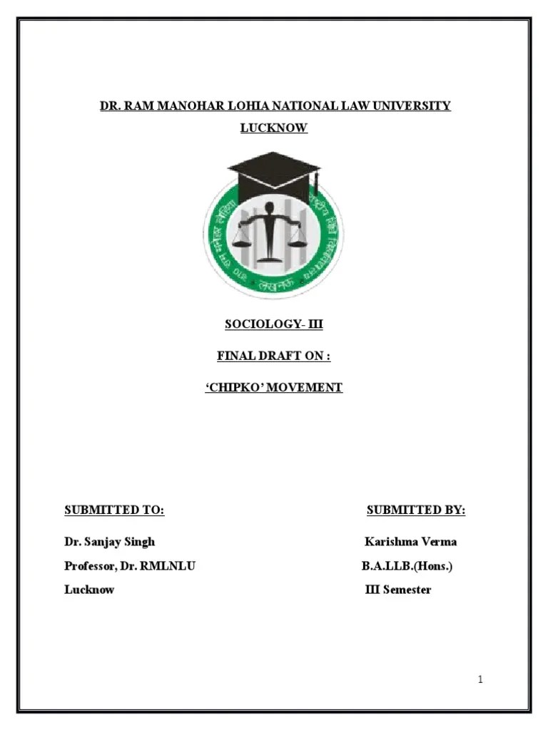 CHIPKO MOVEMENT Social Movements Natural Environment Free 30day