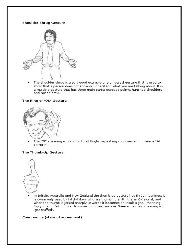 Shoulder Shrug Gesture