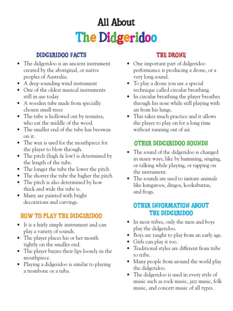 x 20 Didgeridoo Facts Music Production Sound