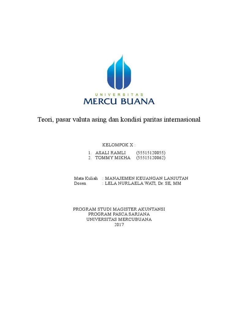 makalah, pasar valuta asing dan kondisi paritas internasional.docx