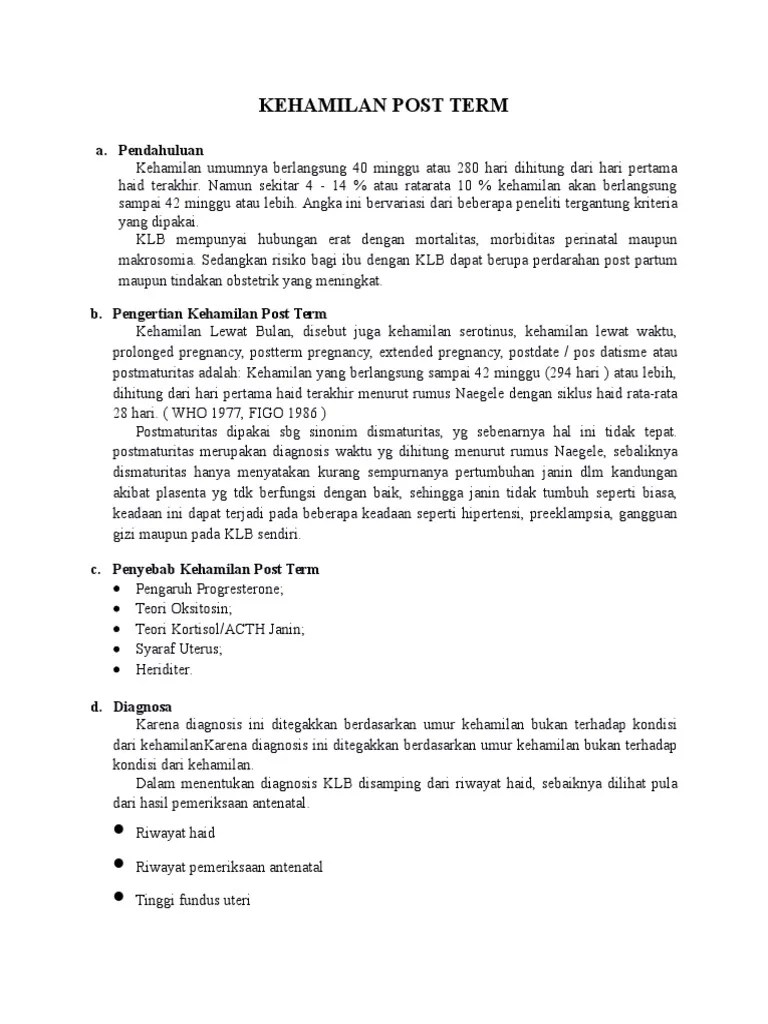 KEHAMILAN POSTTERM ADALAH PDF