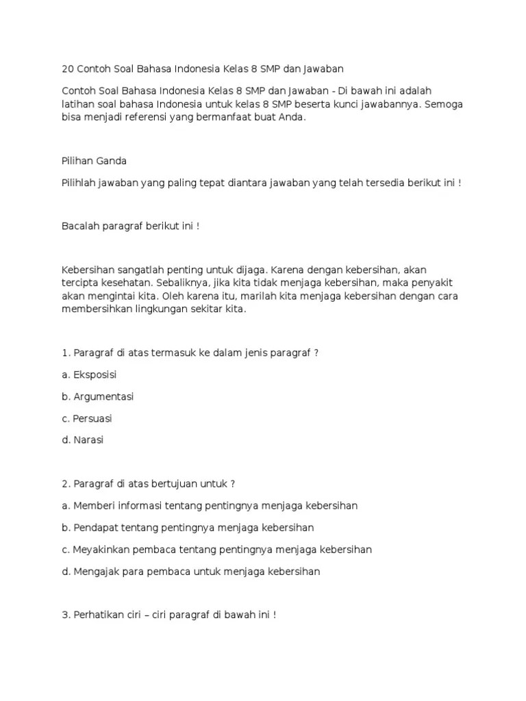 Contoh Soal Teks Eksposisi Beserta Jawaban Terkait Teks