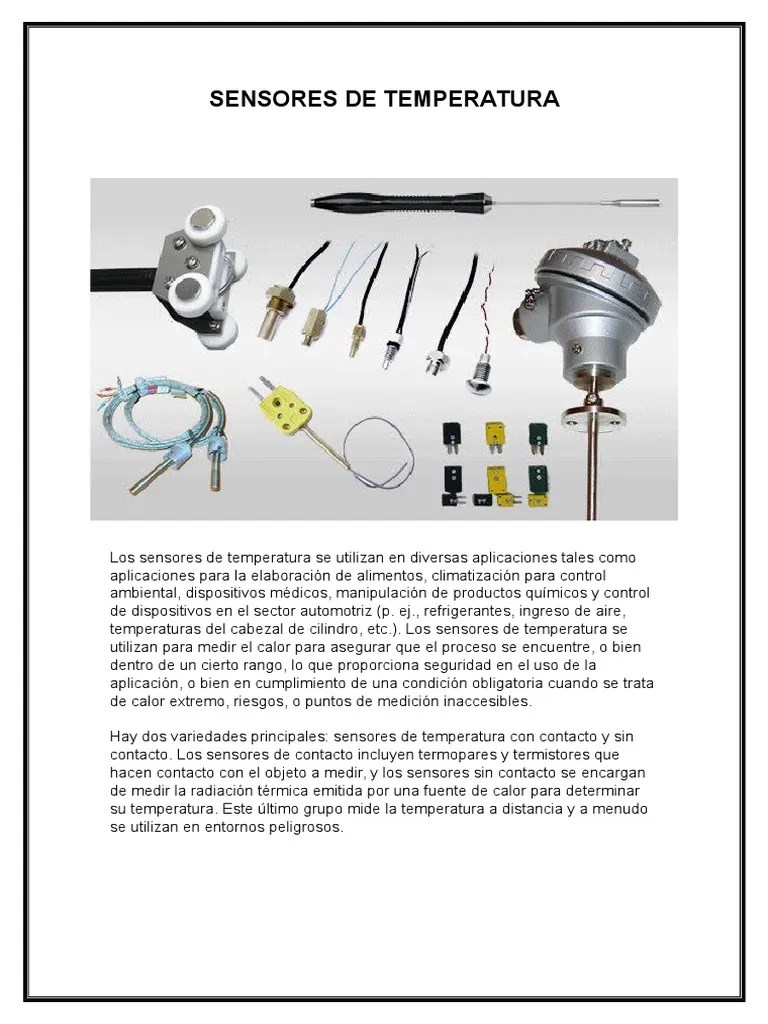 Sensores de Temperatura | PDF | Par termoeléctrico | Resistencia