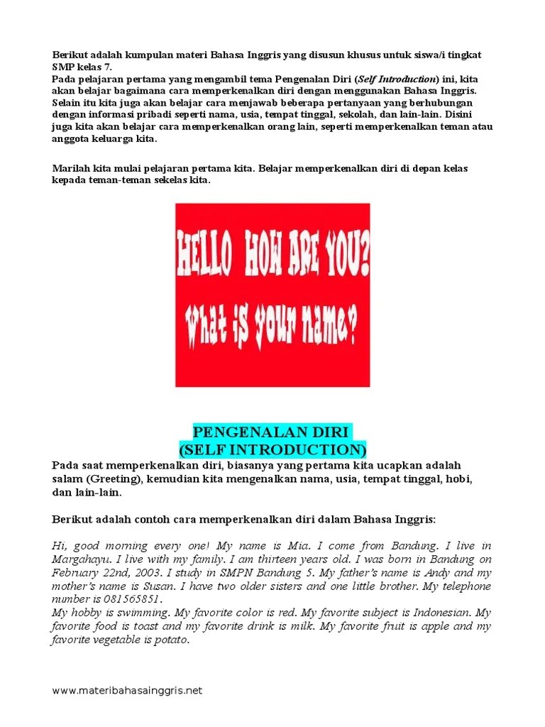 Contoh Deskripsi Tentang Teman Sekelas Dalam Bahasa Inggris – Berbagai  Contoh