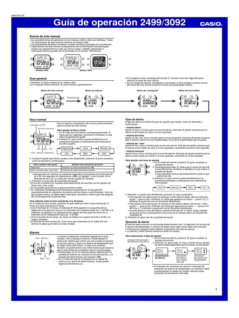 Manual Reloj Casio.pdf Hour Clock