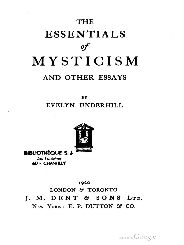 Evelyn Underhill, The Mysticism of Plotinus (1920) PDF Neoplatonism