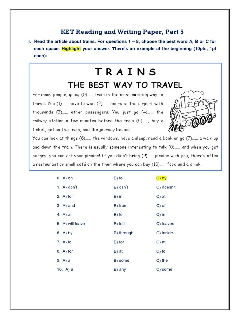 KET Reading and Writing Paper Part 5_2