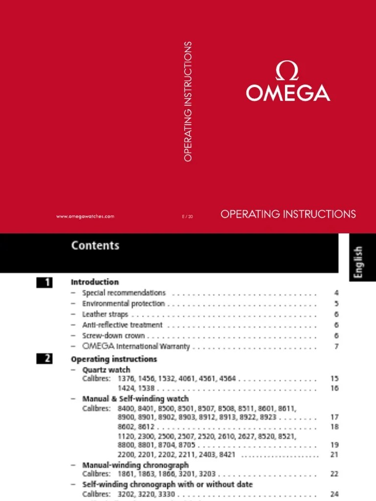 Omega User Manual en PDF Portable Tools Watch