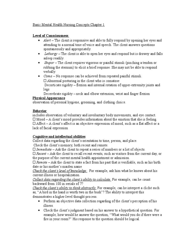 ATI Mental Health Review Behaviour Therapy Defence Mechanisms