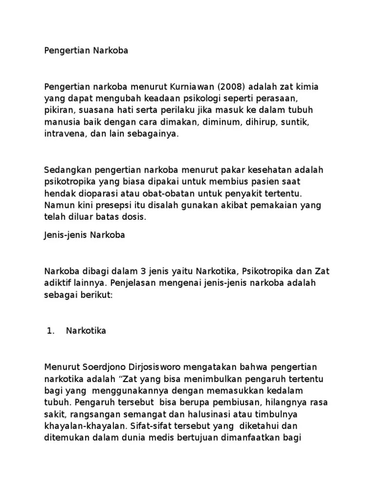 Pengertian Narkoba | PDF