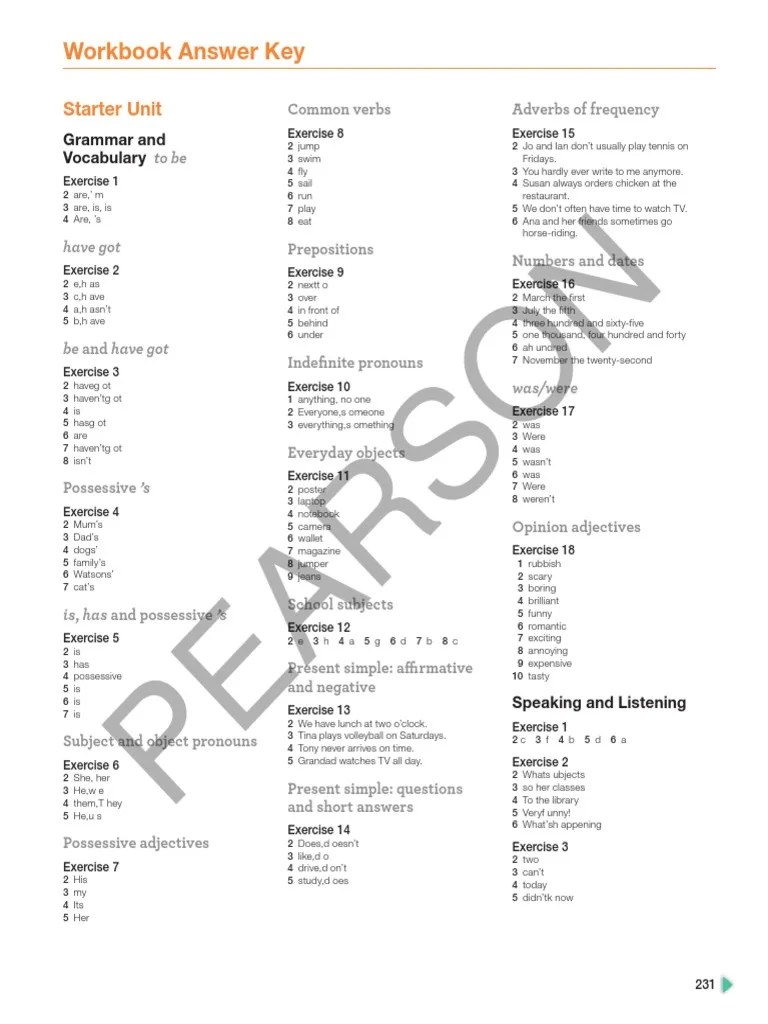 Next Move 3 Workbook Answers Key Grammar Linguistics