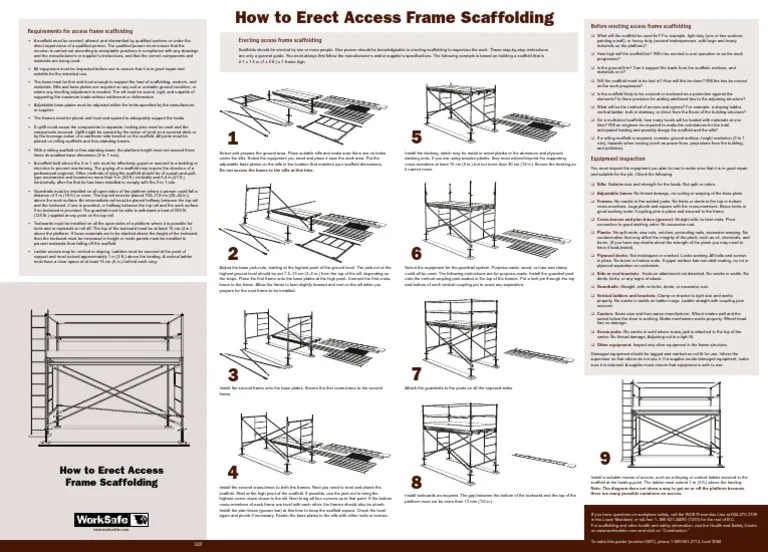 How to Erect Access Frame Scaffolding. Scaffolding_poster_erect