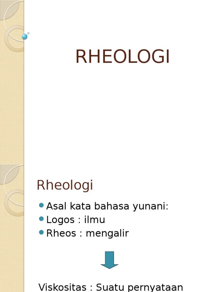 RHEOLOGI | PDF