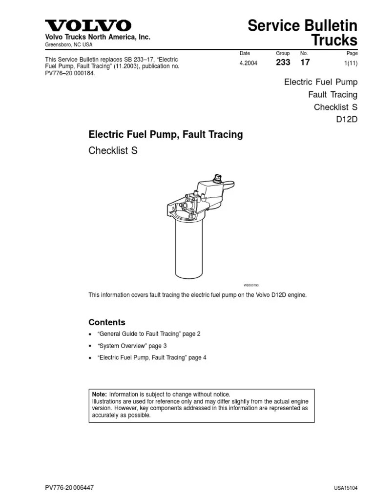 Electric Fuel Pump, Fault Tracing PDF Electrical Connector Fuse