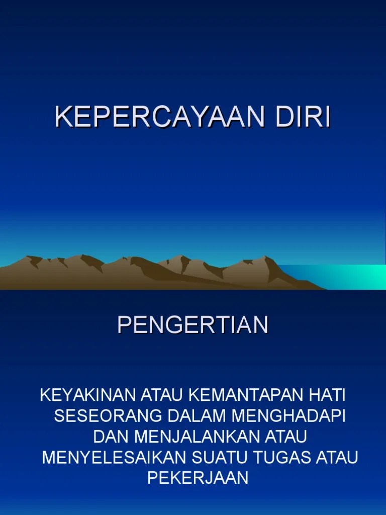 Materi 3,4,5 Kepercayaan Diri, Inisiatif Dan Kreatif