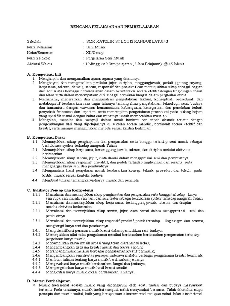 Materi Seni Musik Kelas Xi Kurikulum 2013 Bagikan Kelas