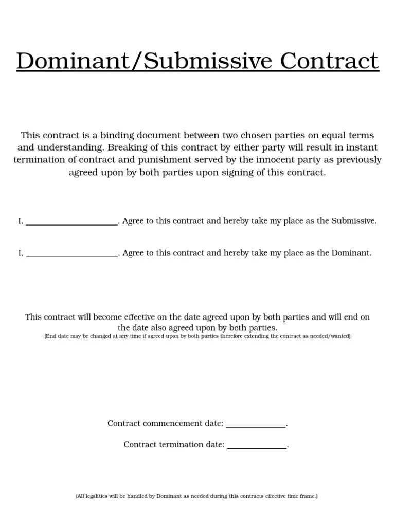 Full Contract PDF Dominance And Submission Social Institutions