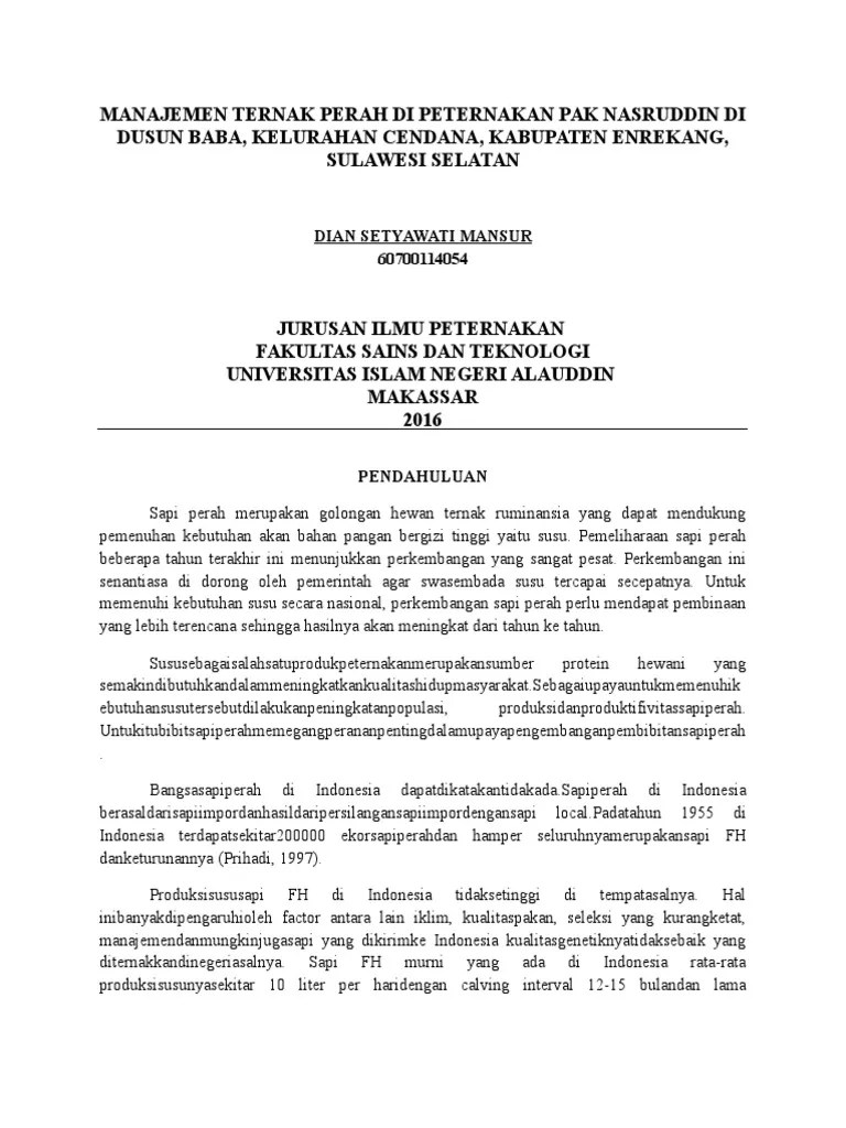 Jurnal Manajemen Ternak Perah