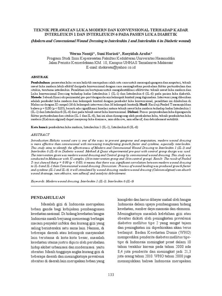 Teknik Perwatan Luka Modern Dan Konvensional