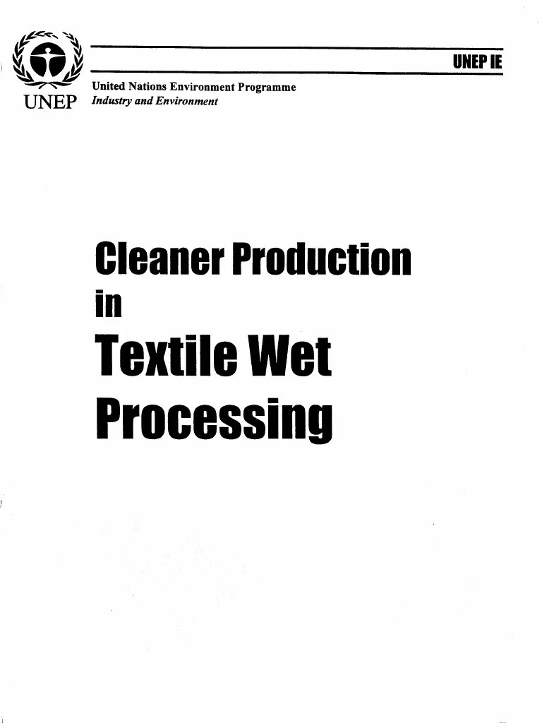 Cleaner Production in Textile Wet Processing UNEP PDF Hazards Risk