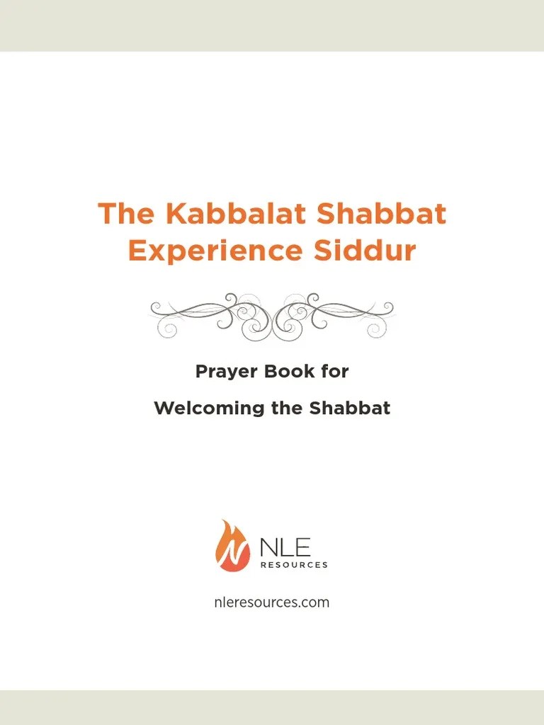 Kabbalat Shabbat Siddur Jewish Prayer Kabbalah